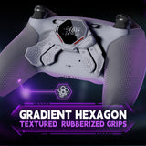 eXtremeRate SPARK Back Paddles Kit with OLED Display & Clicky Trigger Stops & Ergonomic Grips for PS5 Controller BDM-030/040/050 - Rubberized New Hope Gray & Classic Gray - MZNPFU007M2