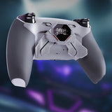 eXtremeRate SPARK Back Paddles Kit with OLED Display & Clicky Trigger Stops & Ergonomic Grips for PS5 Controller BDM-030/040/050 - Rubberized New Hope Gray & Classic Gray - MZNPFU007M2