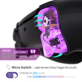 eXtremeRate Micro Switch - Light Version Tactile Clicky Hair Trigger Kit V2 for PS5 Controller BDM-050 Shoulder Buttons, Ergonomic Micro Switches L2 R2 Tactile L1 R1 Mouse Click Kit for PS5 Controller - PFMD016V2