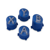 eXtremeRate Three-Thone ABXY Action Buttons with Classic Symbols for Xbox Series X & S Controller & Xbox One S/X & Xbox One Elite V1/V2 Controller - Yale Blue & Clear & New Hope Gray - JDX3M021