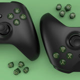 eXtremeRate Three-Thone ABXY Action Buttons with Classic Symbols for Xbox Series X & S Controller & Xbox One S/X & Xbox One Elite V1/V2 Controller - Deep Pine Green & Clear & Bamboo Green - JDX3M022