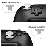 eXtremeRate ThumbsGear Interchangeable Ergonomic Thumbsticks for Nintendo Switch 2 Pro Controller - White - YZDPTM003
