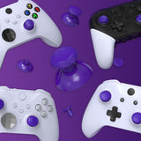 eXtremeRate ThumbsGear V3 Interchangeable Thumbsticks for Xbox Core Controller, 4 Height Adjustable Convex and Concave Grip Joysticks for Xbox One S/X/Elite, for Nintendo Switch Pro Controller - Purple - VRVX3M005