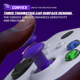 eXtremeRate ThumbsGear V3 Interchangeable Thumbsticks for Xbox Core Controller, 4 Height Adjustable Convex and Concave Grip Joysticks for Xbox One S/X/Elite, for Nintendo Switch Pro Controller - Purple - VRVX3M005