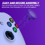 eXtremeRate ThumbsGear V3 Interchangeable Thumbsticks for Xbox Core Controller, 4 Height Adjustable Convex and Concave Grip Joysticks for Xbox One S/X/Elite, for Nintendo Switch Pro Controller - Purple - VRVX3M005