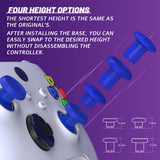 eXtremeRate ThumbsGear V3 Interchangeable Thumbsticks for Xbox Core Controller, 4 Height Adjustable Convex and Concave Grip Joysticks for Xbox One S/X/Elite, for Nintendo Switch Pro Controller - Blue - VRVX3M006