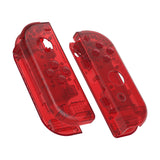 eXtremeRate Transparent Clear Red Joycon Handheld Controller Housing with Full Set Buttons, DIY Replacement Shell Case for NS Switch JoyCon & OLED JoyCon - Console Shell NOT Included - CM502