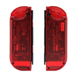 eXtremeRate Transparent Clear Red Joycon Handheld Controller Housing with Full Set Buttons, DIY Replacement Shell Case for NS Switch JoyCon & OLED JoyCon - Console Shell NOT Included - CM502