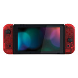 eXtremeRate Transparent Clear Red Joycon Handheld Controller Housing with Full Set Buttons, DIY Replacement Shell Case for NS Switch JoyCon & OLED JoyCon - Console Shell NOT Included - CM502