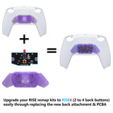 eXtremeRate Turn RISE to RISE4 Kit – Redesigned Clear Atomic Purple K1 K2 K3 K4 Back Buttons Housing & Remap PCB Board for PS5 Controller eXtremeRate RISE & RISE4 Remap kit - Controller & Other RISE Accessories NOT Included - VPFM5004P