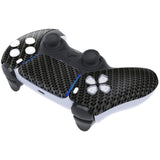 eXtremeRate Black Silver Carbon Fiber Touchpad Front Housing Shell Compatible with ps5 Controller BDM-010/020/030/040/050, DIY Replacement Shell Custom Touch Pad Cover Compatible with ps5 Controller - ZPFS2009G3