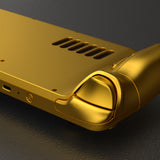 eXtremeRate Replacement Chrome Gold Full Set Shell with Buttons for Steam Deck LCD - QESDD001