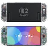 eXtremeRate D-Pad Version Replacement Full Set Shell Case with Buttons for Joycon 2 of Nintendo Switch 2 - Deluxe Version - Clear - SZMNTM004