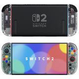 eXtremeRate DIY Replacement Full Set Shell Case with Buttons for Joycon 2 of Nintendo Switch 2 - Essence Version - Clear - BSUNTM006