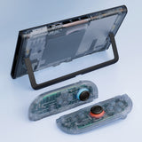 eXtremeRate DIY Replacement Full Set Shells with Buttons for Nintendo Switch 2 - Deluxe Version - Clear Glacier Blue - QGRNTM003