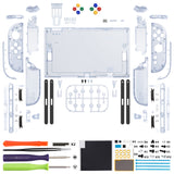 eXtremeRate DIY Replacement Full Set Shells with Buttons for Nintendo Switch 2 - Deluxe Version - Clear Glacier Blue - QGRNTM003