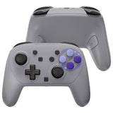 eXtremeRate DIY Replacement Full Set Shells with Buttons for Nintendo Switch 2 Pro Controller - Classic SNES Style - QGSPTY003