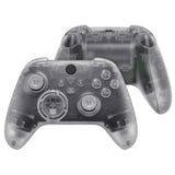 eXtremeRate Transparent Clear Controller Full Set Housing Shell Case w/ Buttons for Xbox Series X/S, Custom Replacement Side Rails Front Back Plate Cover for Xbox Series S & Xbox Series X Controller - QX3M501
