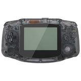 eXtremeRate IPS Ready Upgraded Clear Black GBA Replacement Shell Full Housing Cover Buttons & White Screen Lens for Gameboy Advance – Compatible with Both IPS & Standard LCD – Console & IPS Screen NOT Included - TAGM5008