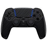 eXtremeRate LUNA Redesigned Graphite Carbon Fiber Pattern Front Shell Touchpad Compatible with ps5 Controller BDM-010/020/030/040, DIY Replacement Housing Custom Touch Pad Cover Compatible with ps5 Controller - GHPFS001