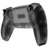 eXtremeRate Custom Back Housing Bottom Shell Compatible with PS5 Controller BDM-010/020/030/040/050 - Clear Black - DPFM5007