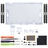 eXtremeRate Replacement DIY Rear Back Plate for Nintendo Switch 2 Handheld Console  (Without Kickstand) - Clear Glacier Blue - GLTNTM003