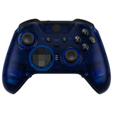 eXtremeRate Replacement Front Housing Shell Case for Xbox One Elite Series 2 & Elite 2 Core Controller (Model 1797) - Clear Blue - ELM507