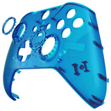 eXtremeRate Replacement Front Housing Shell Case for Xbox One Elite Series 2 & Elite 2 Core Controller (Model 1797) - Clear Blue - ELM507