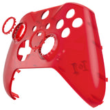 eXtremeRate Replacement Front Housing Shell Case for Xbox One Elite Series 2 & Elite 2 Core Controller (Model 1797) - Clear Red - ELM506
