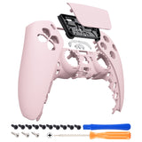 eXtremeRate Replacement Front Housing Shell with Touchpad Compatible with PS5 Controller BDM-010/020/030/040/050/060 - Cherry Blossoms Pink - ZPFP3012G4