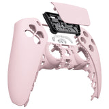 eXtremeRate Replacement Front Housing Shell with Touchpad Compatible with PS5 Controller BDM-010/020/030/040/050/060 - Cherry Blossoms Pink - ZPFP3012G4