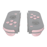 eXtremeRate Replacement ABXY Direction Keys SR SL L R ZR ZL Trigger Buttons, Full Set Buttons for NS Switch JoyCon & OLED JoyCon - Cherry Blossoms Pink - AJ206
