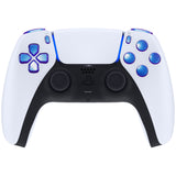 eXtremeRate Replacement D-pad R1 L1 R2 L2 Triggers Share Options Face Buttons, Chameleon Purple Blue Full Set Buttons Compatible with ps5 Controller BDM-010 & BDM-020 - JPF1001G2