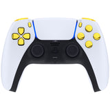 eXtremeRate Replacement D-pad R1 L1 R2 L2 Triggers Share Options Face Buttons, Chrome Gold Full Set Buttons Compatible with ps5 Controller BDM-010 & BDM-020 - JPF2001G2