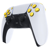 eXtremeRate Replacement D-pad R1 L1 R2 L2 Triggers Share Options Face Buttons, Chrome Gold Full Set Buttons Compatible with ps5 Controller BDM-010 & BDM-020 - JPF2001G2