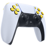 eXtremeRate Replacement D-pad R1 L1 R2 L2 Triggers Share Options Face Buttons, Chrome Gold Full Set Buttons Compatible with ps5 Controller BDM-010 & BDM-020 - JPF2001G2