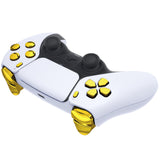 eXtremeRate Replacement D-pad R1 L1 R2 L2 Triggers Share Options Face Buttons, Chrome Gold Full Set Buttons Compatible with ps5 Controller BDM-010 & BDM-020 - JPF2001G2
