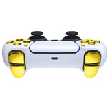 eXtremeRate Replacement D-pad R1 L1 R2 L2 Triggers Share Options Face Buttons, Chrome Gold Full Set Buttons Compatible with ps5 Controller BDM-010 & BDM-020 - JPF2001G2