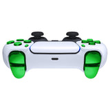 eXtremeRate Replacement D-pad R1 L1 R2 L2 Triggers Share Options Face Buttons, Chrome Green Full Set Buttons Compatible with ps5 Controller BDM-010 & BDM-020 - JPF2006G2
