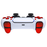 eXtremeRate Replacement D-pad R1 L1 R2 L2 Triggers Share Options Face Buttons, Chrome Red Full Set Buttons Compatible with ps5 Controller BDM-010 & BDM-020 - JPF2003G2