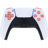 eXtremeRate Replacement D-pad R1 L1 R2 L2 Triggers Share Options Face Buttons, Coral Full Set Buttons Compatible with ps5 Controller BDM-010 & BDM-020 - JPF1020G2
