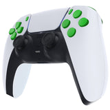 eXtremeRate Replacement D-pad R1 L1 R2 L2 Triggers Share Options Face Buttons, Green Full Set Buttons Compatible with ps5 Controller BDM-010 & BDM-020 - JPF1006G2