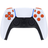 eXtremeRate Replacement D-pad R1 L1 R2 L2 Triggers Share Options Face Buttons, Orange Full Set Buttons Compatible with ps5 Controller BDM-010 & BDM-020 - JPF1004G2