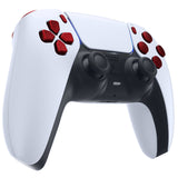eXtremeRate Replacement D-pad R1 L1 R2 L2 Triggers Share Options Face Buttons, Scarlet Red Full Set Buttons Compatible with ps5 Controller BDM-010 & BDM-020 - JPF1003G2
