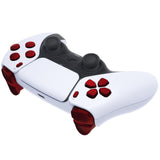 eXtremeRate Replacement D-pad R1 L1 R2 L2 Triggers Share Options Face Buttons, Scarlet Red Full Set Buttons Compatible with ps5 Controller BDM-010 & BDM-020 - JPF1003G2