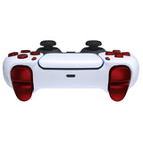 eXtremeRate Replacement D-pad R1 L1 R2 L2 Triggers Share Options Face Buttons, Scarlet Red Full Set Buttons Compatible with ps5 Controller BDM-010 & BDM-020 - JPF1003G2