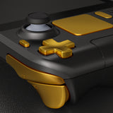 eXtremeRate Chrome Gold Replacement Full Set Buttons for Steam Deck LCD - JESDD001