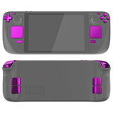 eXtremeRate Chrome Purple Replacement Full Set Buttons for Steam Deck LCD - JESDD002