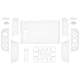 eXtremeRate Back Plate for NS Switch Console, NS Joycon Handheld Controller Housing with Colorful Buttons, DIY Replacement Shell for NS Switch - Glow in Dark - Green - QM517