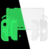 eXtremeRate Back Plate for NS Switch Console, NS Joycon Handheld Controller Housing with Colorful Buttons, DIY Replacement Shell for NS Switch - Glow in Dark - Green - QM517